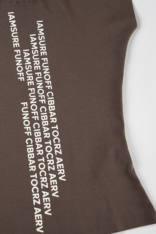 Casual Street Letter Print Minimalist T-Shirt
