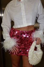 Sparkle Sequin Mini Skirt