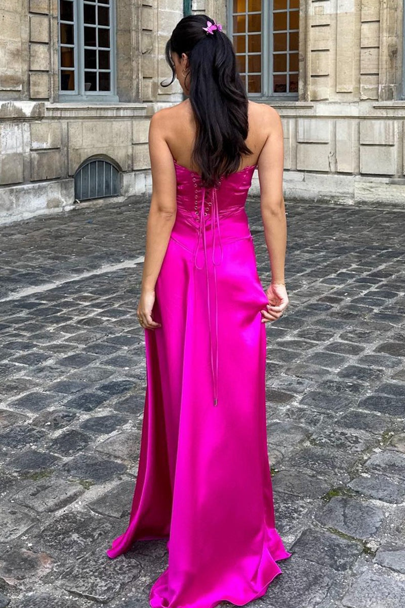 Cami Slim Fit Back Tie Long Prom Dress