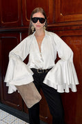 Satin Long Sleeve Elegant Blouse