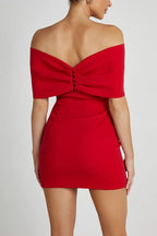 Off-The-Shoulder Bodycon Cocktail Dress