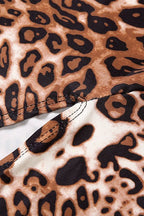 Leopard Print Backless Maxi Dress