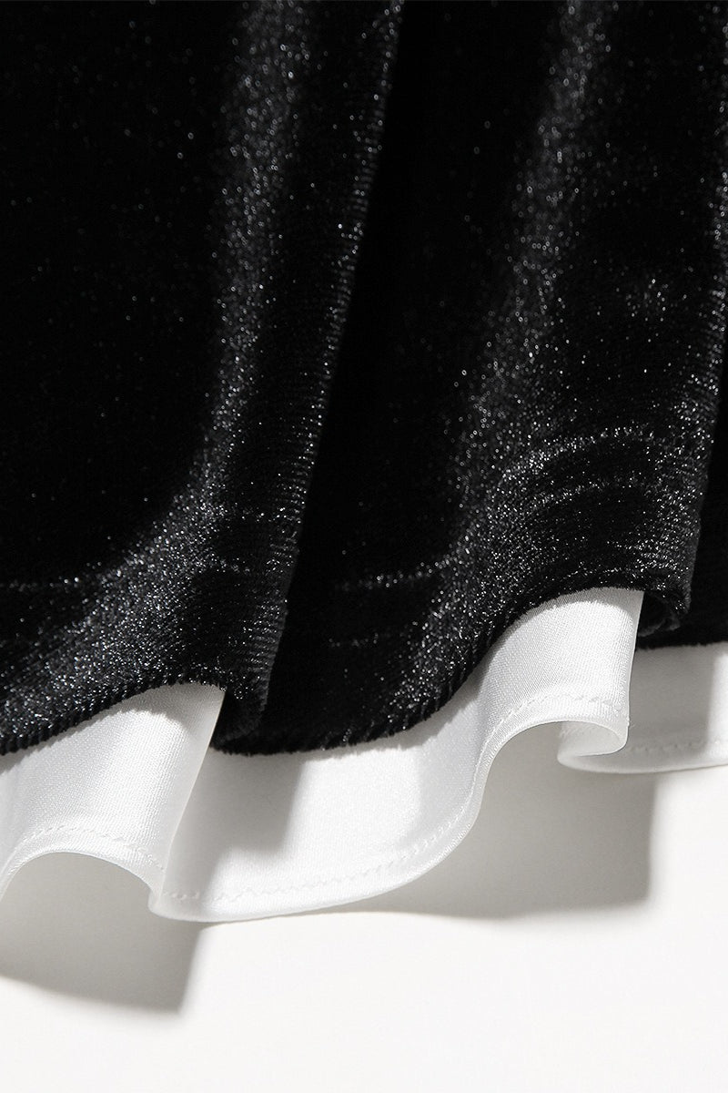 Velvet Bustier A-Line Cocktail Dress