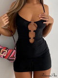 Backless Heart Graceful Decor Mini Dress