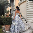 Backless Deep V Prom Dress