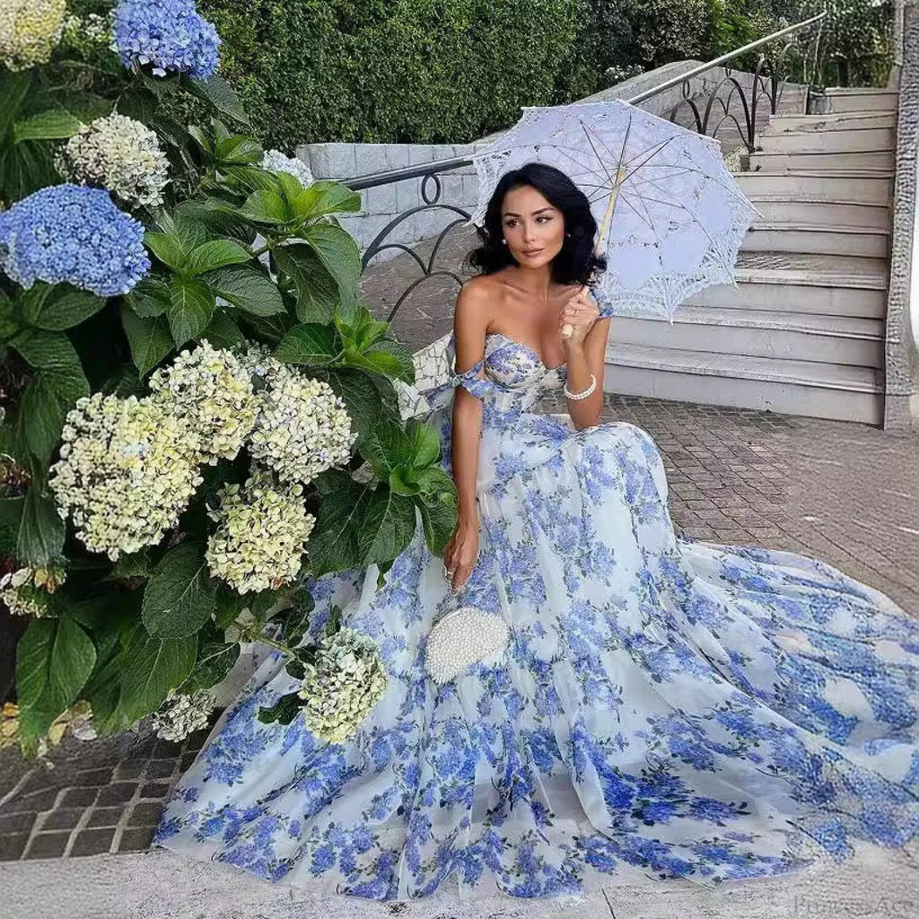 Backless Deep V Prom Dress