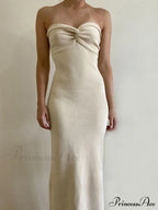 Backless Twist Knitted Outfits Maxi Dress