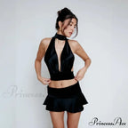 Bandage Skirts Two Piece Sets Mini Dress