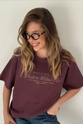 Minimalist Casual Cotton Letter Print Short Sleeve T-Shirt