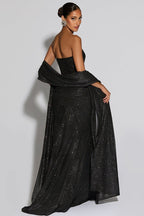 Elegant Tube Off Shoulder Silver Prom Dress