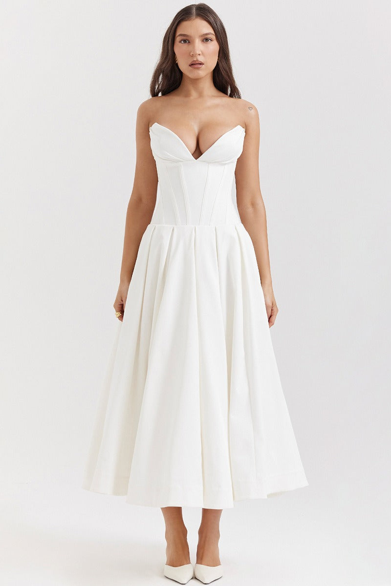 Strapless Corset A-Line Party Dress