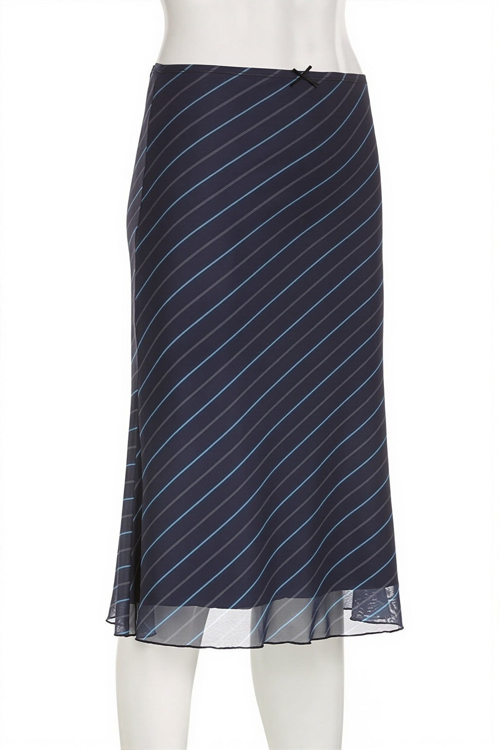 Casual Striped Double Mesh Skirt