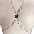 Minimalist Full Rhinestone Gem Chest Body Chain