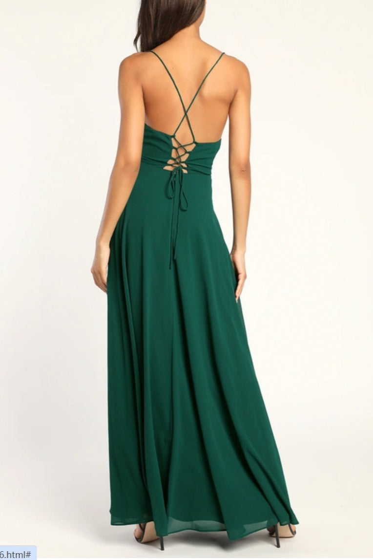 Halter Backless Maxi Formal Dress