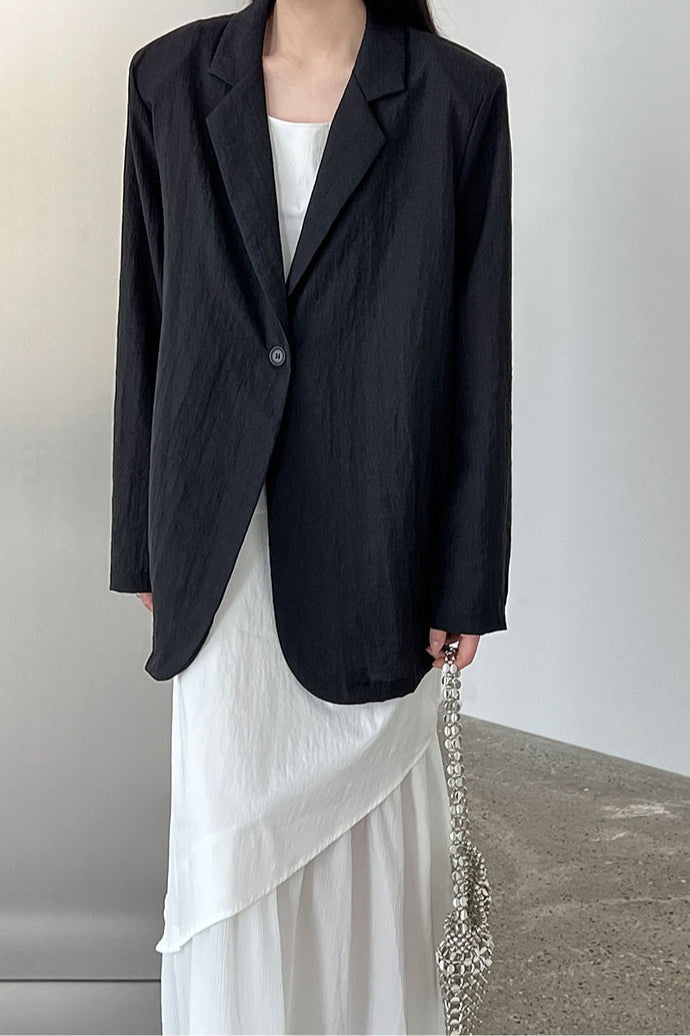 Lightweight Linen-Look Blazer