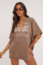 Loose Casual V Neck Vintage T-Shirt