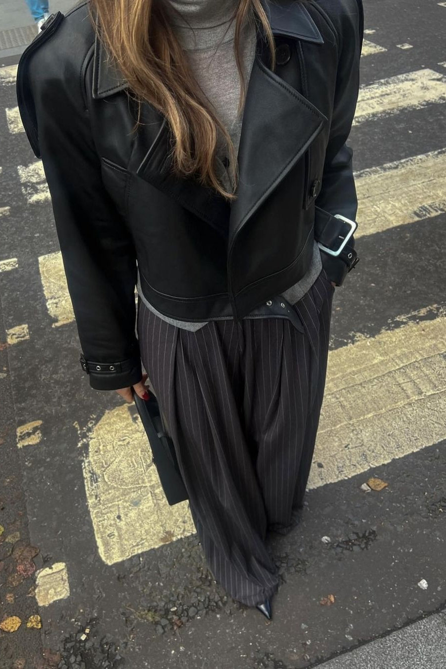 Stripe High Waist Wide Leg Pants