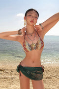 Boho Crochet Bikini Two Piece Lace Up Sets