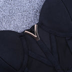 Black Gown Corset Elegant Insert With Party Bodycon Evening - Mesh Bandage Clubwear
