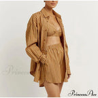 Blouse Outfits With Clothing Pieces Blouses Two Warm-Season Mini Tracksuits Women Cotton Sets Shorts