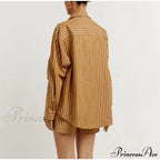 Blouse Outfits With Clothing Pieces Blouses Two Warm-Season Mini Tracksuits Women Cotton Sets Shorts