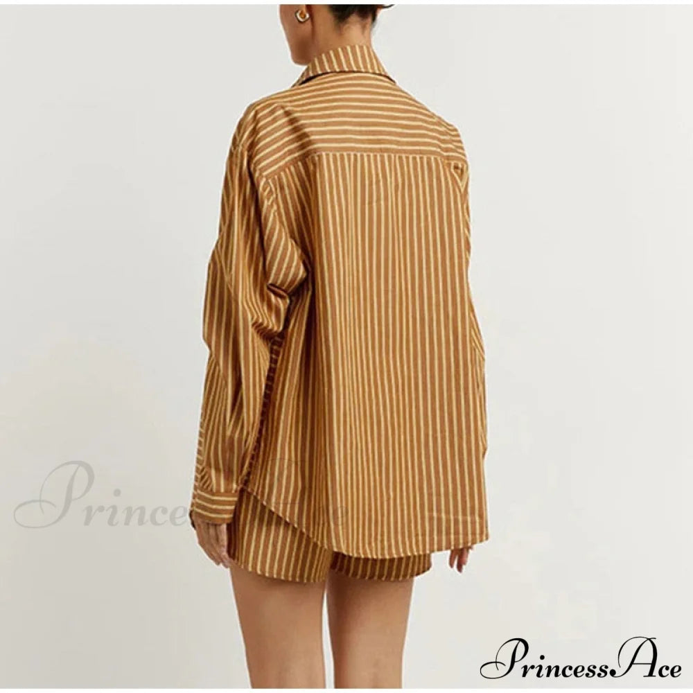 Blouse Outfits With Clothing Pieces Blouses Two Warm-Season Mini Tracksuits Women Cotton Sets Shorts