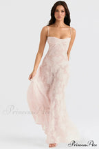 Blush Of Elegance Charming Lace Maxi Dress