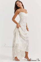 Blush Of Elegance Charming Lace Maxi Dress