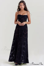 Blush Of Elegance Charming Lace Maxi Dress