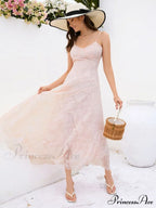 Blush Of Elegance Charming Lace Maxi Dress