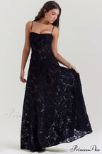 Blush Of Elegance Charming Lace Maxi Dress
