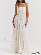 Blush Of Elegance Charming Lace Maxi Dress