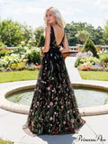 Bohemia Floral V Neck Backless Maxi Dress