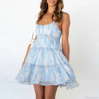 Bohemian Floral Spaghetti Strap Casual Dress