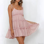 Bohemian Floral Spaghetti Strap Casual Dress