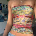 Boho Bandeau Off-Shoulder Tube Crop Top