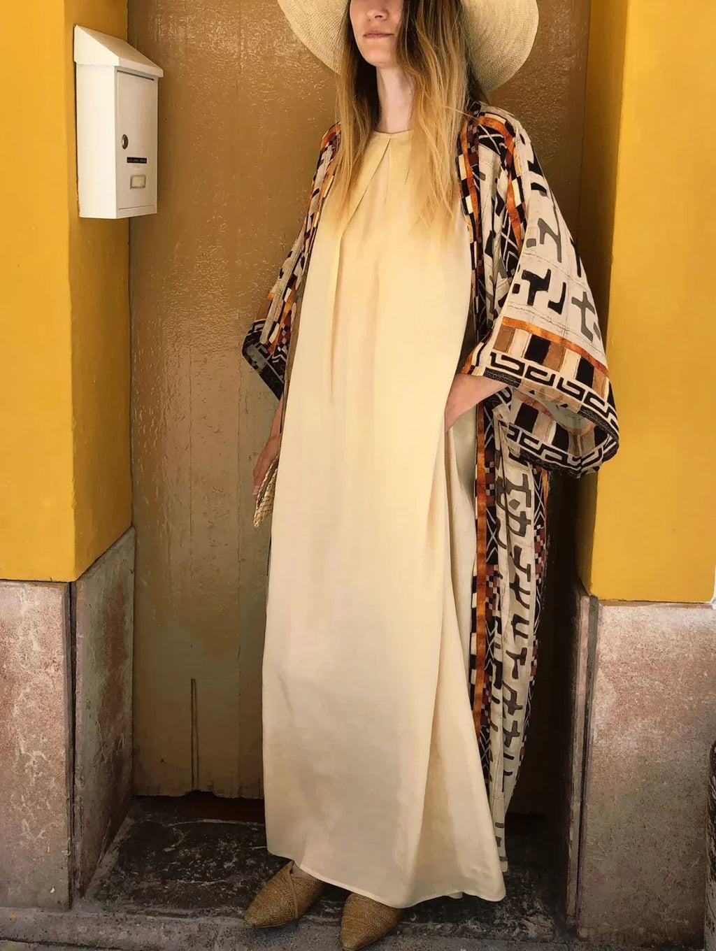 Boho Kimono Rayon Print Bikini Cover Up Loose Summer Dress