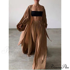 Boho Solid Color Plus Size 3-Piece Set