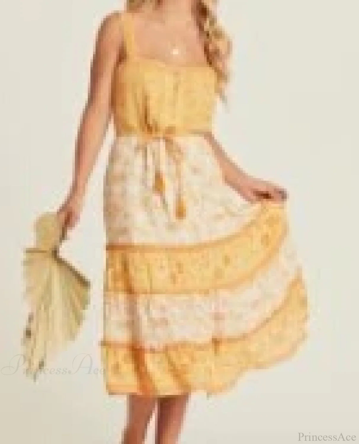 Boho Sundress Sleeveless Strap Rayon Floral Beach Dress