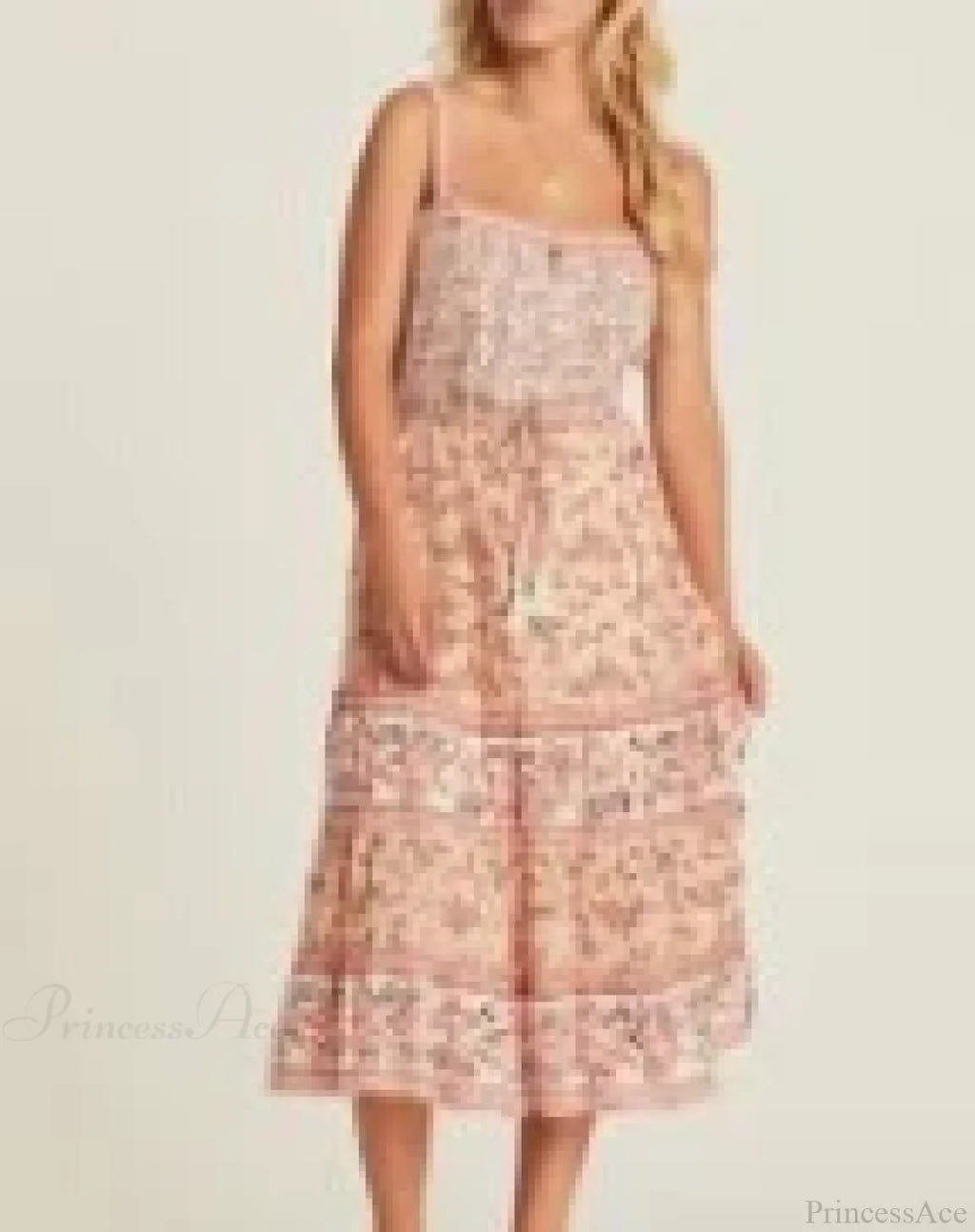 Boho Sundress Sleeveless Strap Rayon Floral Beach Dress