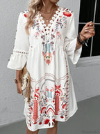 Boho V-Neck Floral Party Dress
