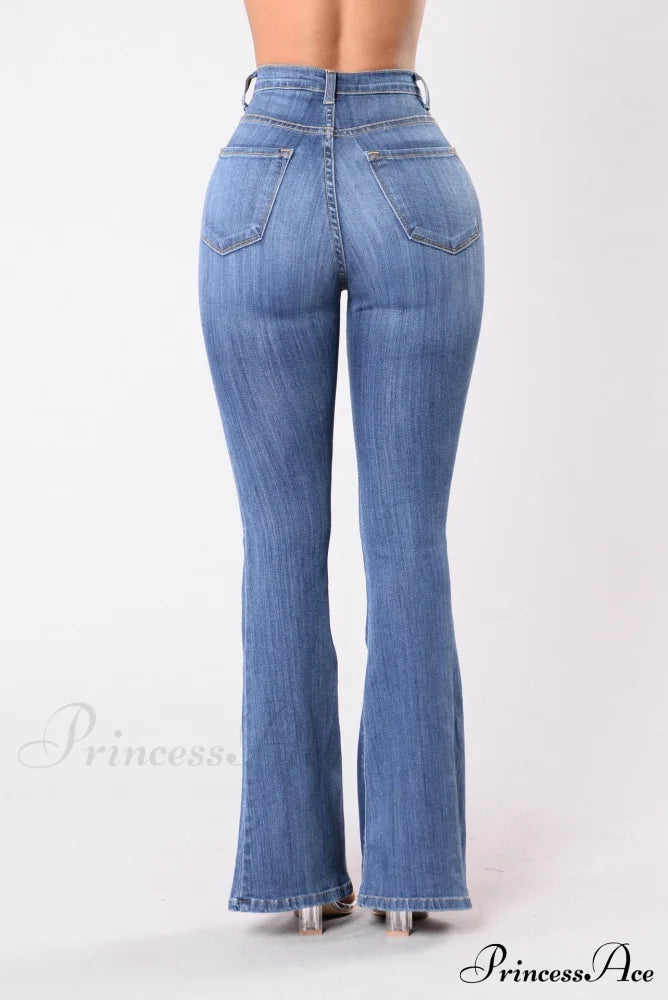 Bottom Denim Waist Flare Warm-Season Jean Push Bell Lady Women For Trousers High Pants Skinny Up Jeans Spring