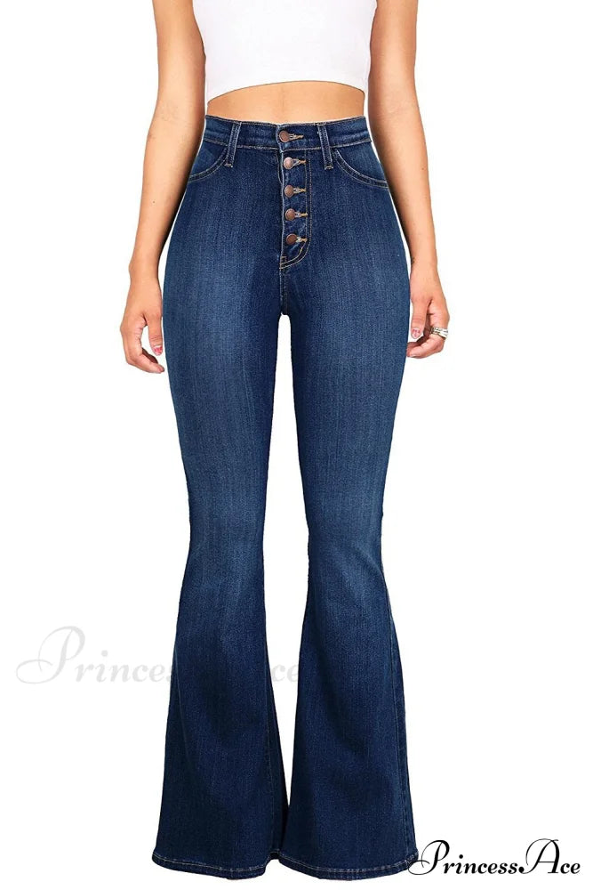 Bottom Denim Waist Flare Warm-Season Jean Push Bell Lady Women For Trousers High Pants Skinny Up Jeans Spring