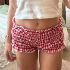Bow Lace Trim Harajuku Short