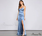 Bristol Formal Stylish Satin Lace-Up Dress