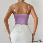 Butterfly Applique Hook And Eye Classic Silky Satin Corset Top - Champagne