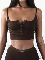 Button Front Graceful Corset Top