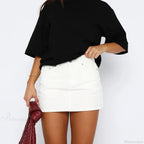 Button Up Slim Fit Denim Skirt