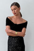 Elegant Off Shoulder Twist Blouse