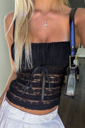 Sheer Lace Design Cami Top